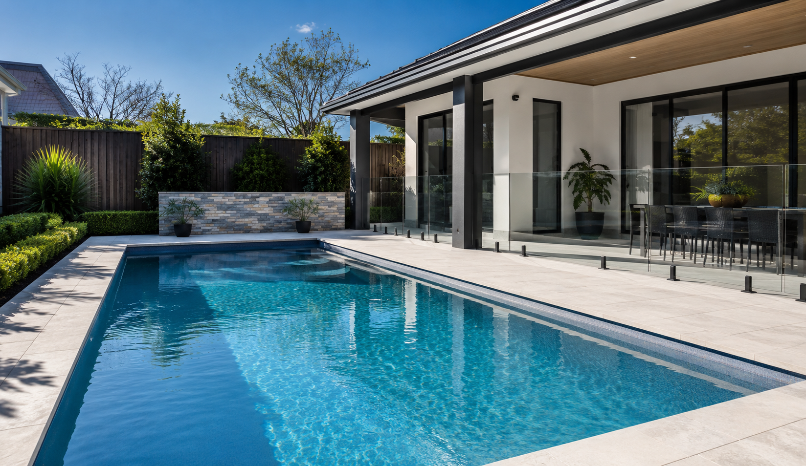 Custom concrete pool in Brisbane
